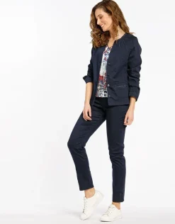 Christine Laure Casual|Vestes*Veste jean denim sans col