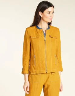 Christine Laure Casual|Vestes*Veste lin safran