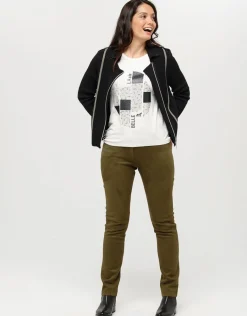 Christine Laure Gilets|Maille*Veste noire zippée