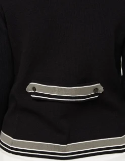 Christine Laure Gilets|Maille*Veste noire zippée