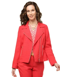 Christine Laure Habillées|Vestes*Veste rouge col à revers