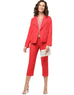 Christine Laure Habillées|Vestes*Veste rouge col à revers