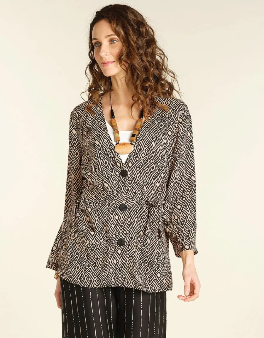 Christine Laure Habillées|Vestes*Veste saharienne imprimée