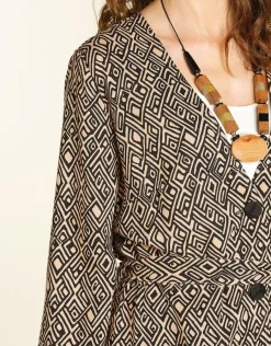 Christine Laure Habillées|Vestes*Veste saharienne imprimée