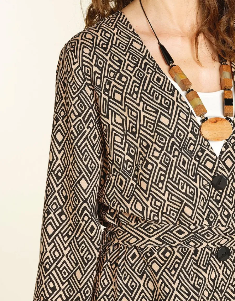 Christine Laure Habillées|Vestes*Veste saharienne imprimée