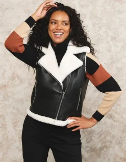 Christine Laure Parkas*Veste sans manches noir