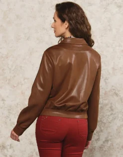 Christine Laure Casual|Vestes*Veste souple suédine brun