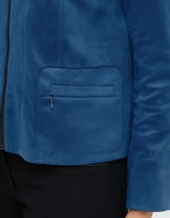 Christine Laure Habillées|Vestes*Veste suédine bleue