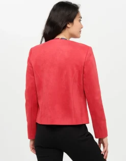 Christine Laure Habillées|Vestes*Veste suédine rouge