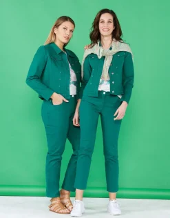 Christine Laure Casual|Vestes*Veste verte coton
