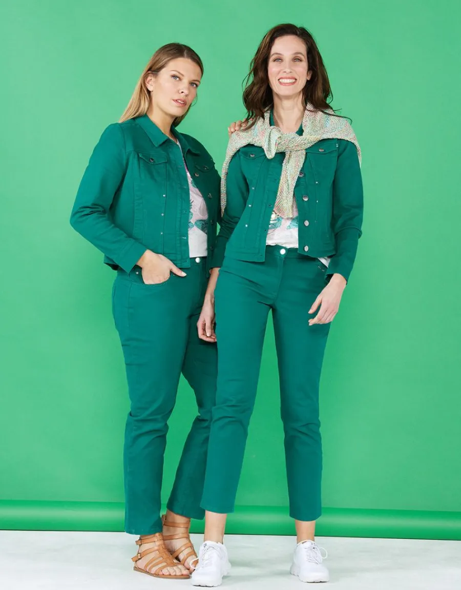 Christine Laure Casual|Vestes*Veste verte coton