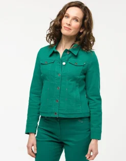 Christine Laure Casual|Vestes*Veste verte coton