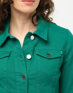 Christine Laure Casual|Vestes*Veste verte coton