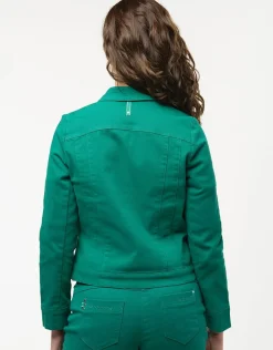 Christine Laure Casual|Vestes*Veste verte coton