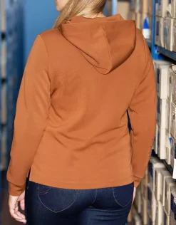 Christine Laure Gilets|Maille*Veste zippée camel